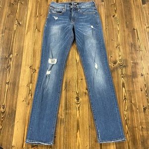 Express Stretch Mid Rise Cropped Skinny Jeans 00R